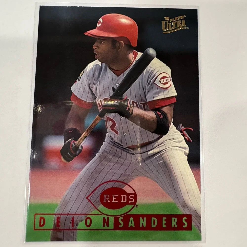 1995 FLEER ULTRA DEION SANDERS #149 GOLD MEDALLION PARALLEL CINCINNATI REDS